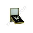 Caja De Joyería De Material Rugoso Color Dorado 5X5,5X3,2 Cm 24 Unidades Por Paquete