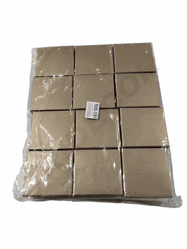 Caja De Reloj Material Rugoso Color Oro 12 Unidades 8.5X9X5.5