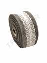Gray Sackcloth Ribbon and Lace 9m