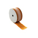 Orange Sackcloth Ribbon with Lace 9m