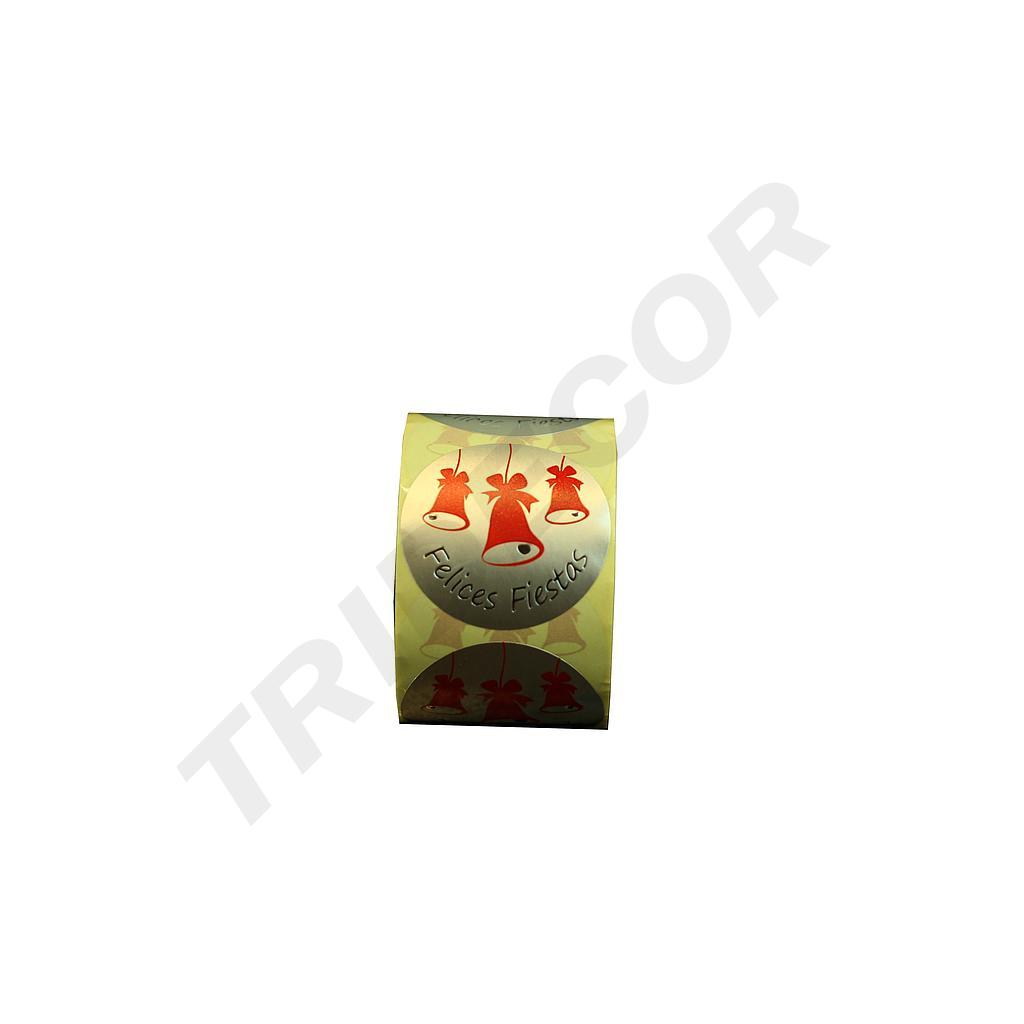 Joyeuses Fêtes Motif de Cloches Rouges