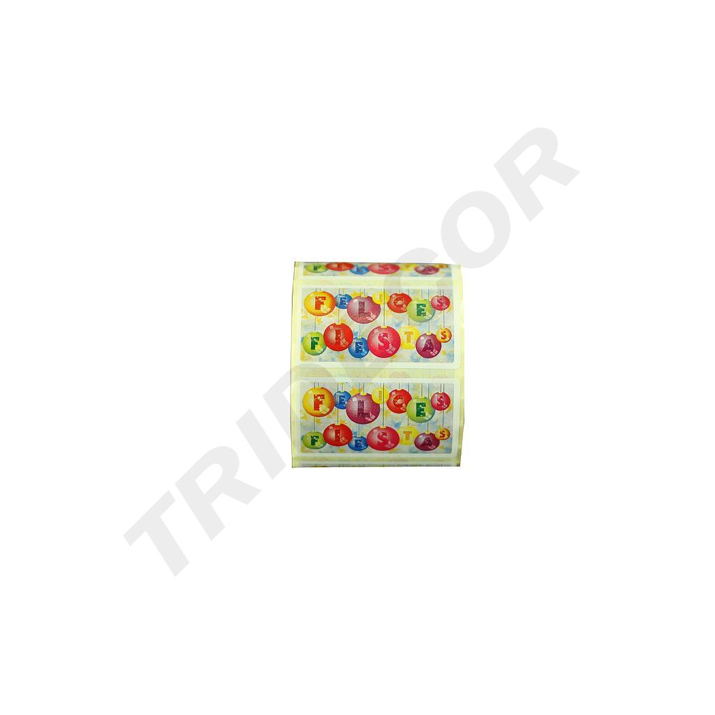 Sticker 'Happy Holidays' Christmas Motif 500 Roll