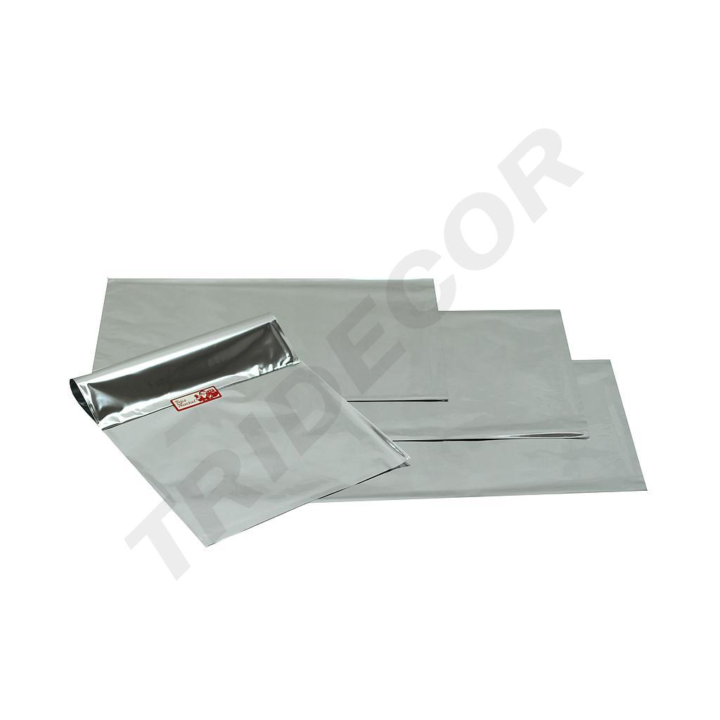 Busta di colore argento metallizzato 40X25cm 50 unità