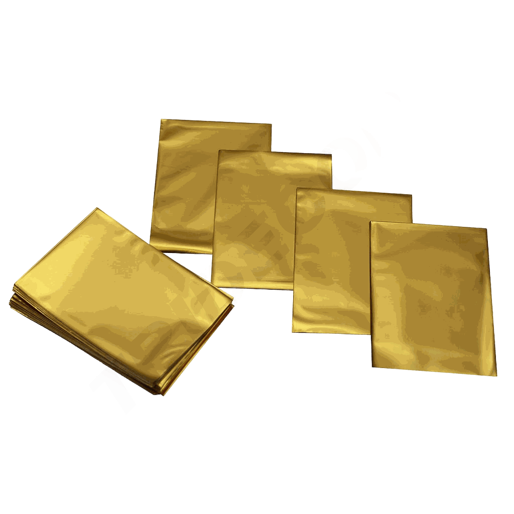 Bolsas Metalizadas Color Dorado 15X10 Cm 100 Unidades