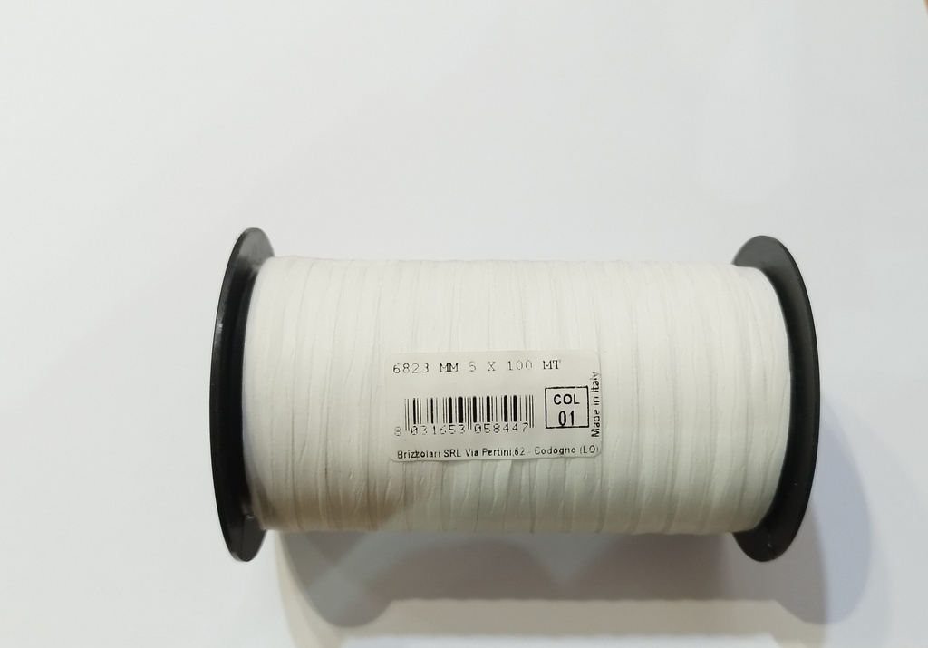 Weißes Papierband für Geschenke 5X100m 6283