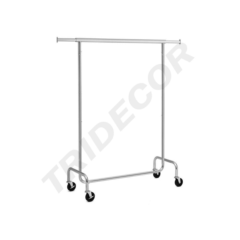 Extendable Fixed Clothes Rack 140x150 cm Chrome