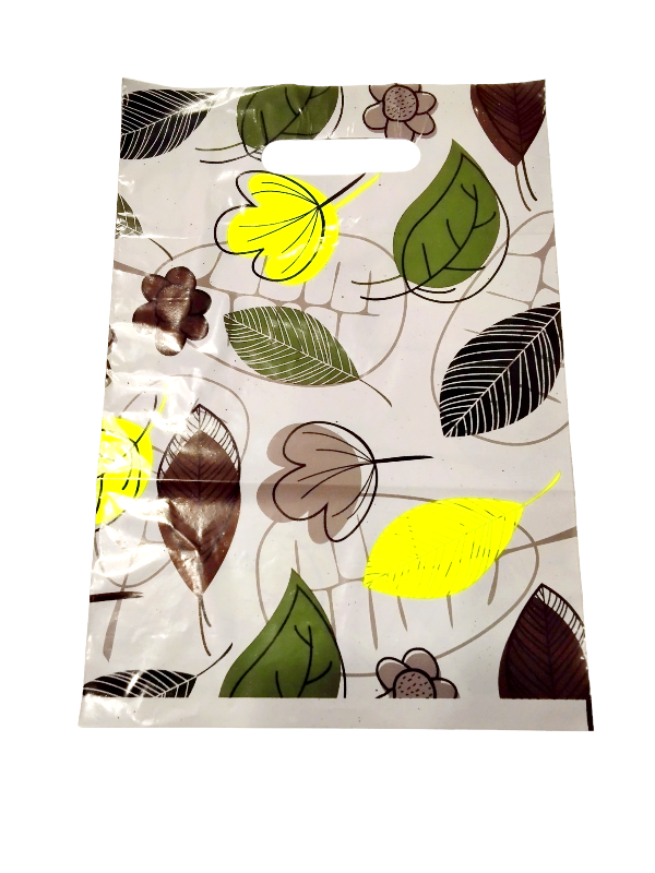 Bolsa de Plástico Asa Troquelada 35X45cm Hoja 100 /Pq 10Pq/caja