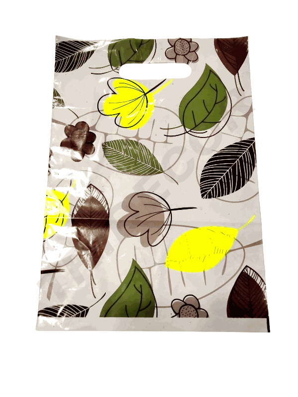 Bolsa de Plástico Asa Troquelada 35X45cm Hoja 100 /Pq 10Pq/caja
