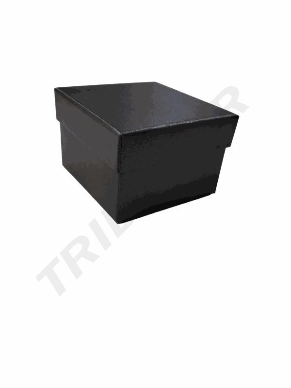 Cajita Joyería Negro 8.5X9X5.5cm 12Uds/Paq 
