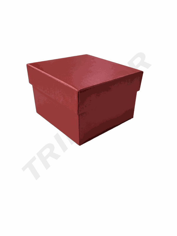 Cajita Joyería Roja 8.5X9X5.5Cm 12 Unidades/Paq