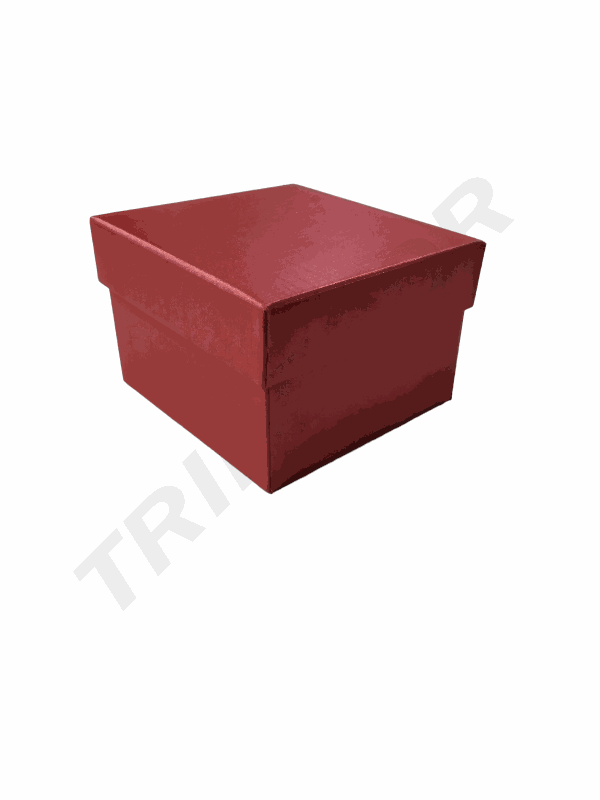 Cajita Joyería Roja 8.5X9X5.5cm 12Uds/Paq 