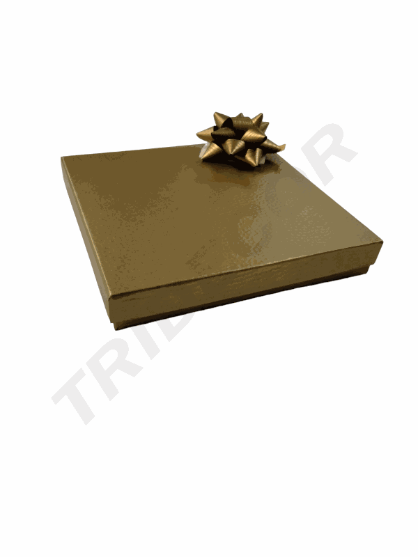 Matte Gold Jewelry Box 16.5X16.5X2.7cm 12 units/Pack