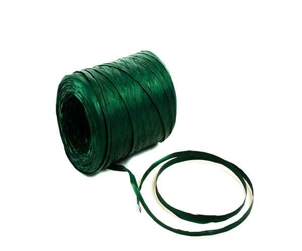 Cinta De Rafia Verde Oscuro 200 Metros 5 Mm