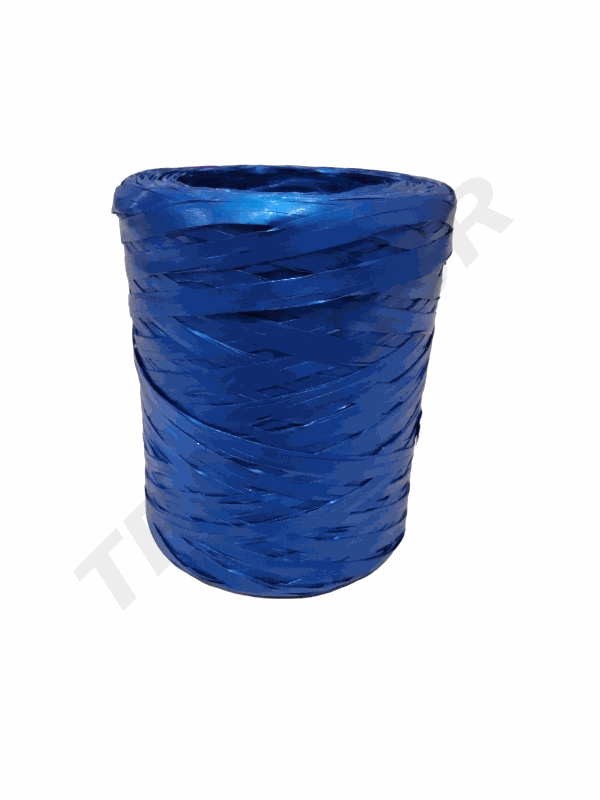 Cinta para Regalos Rafia Azul Metálico 200 M Color 08