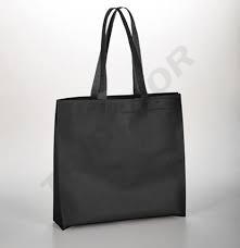 Bolsas De Tela Con Asa Plana 35X45+12 Cm Negras