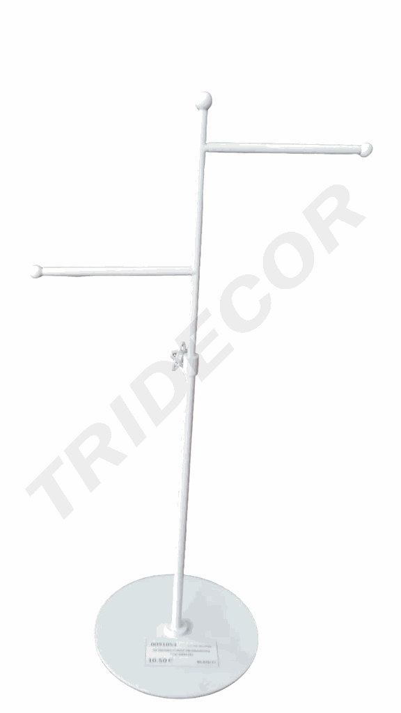 Weißes asymmetrisches Doppeldisplay 44 59 cm (Höhe) x 28 cm (Breite) x 18 cm (Basis)