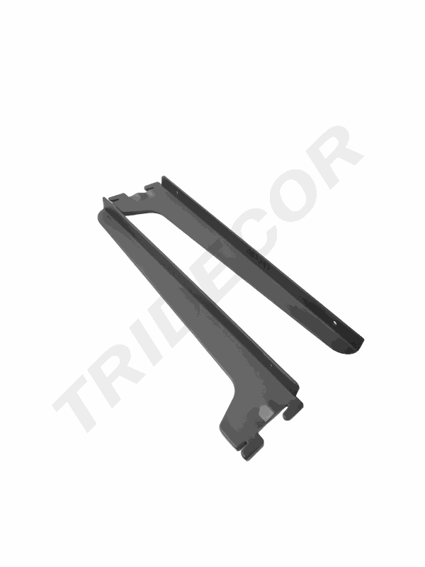 Suporte de prateleira cinza simples para sistema de rack, 30 cm