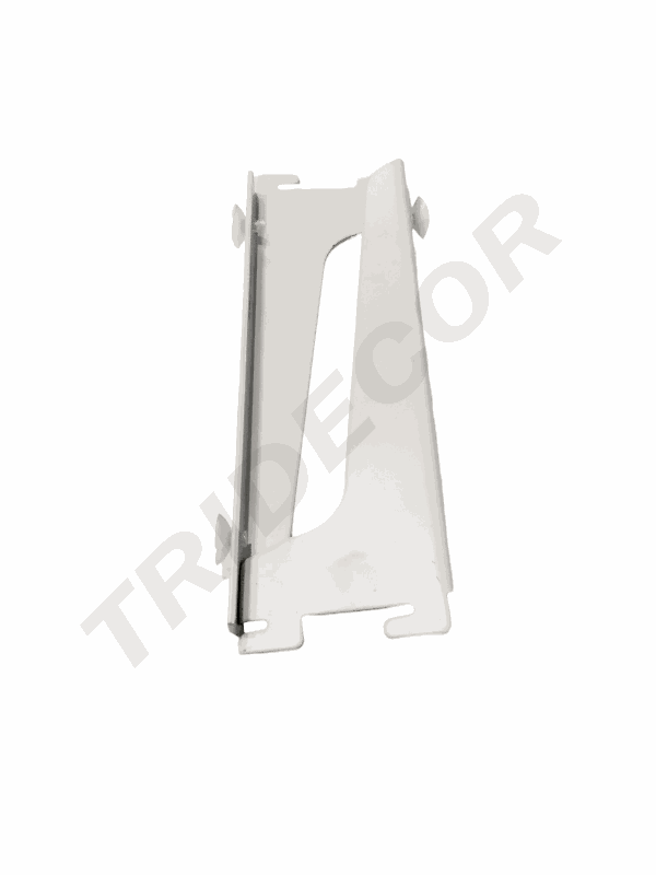 Suporte simples para prateleira para fecho de correr 20 cm Branco