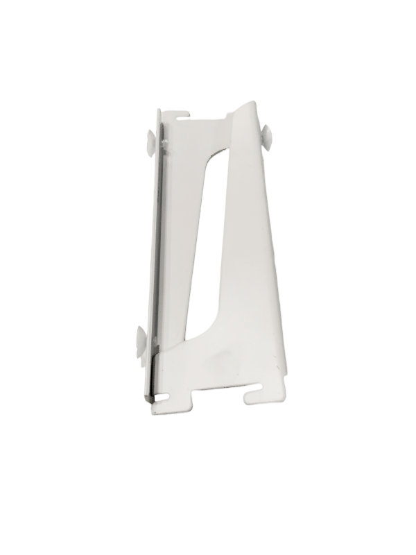 Suporte simples para prateleira para fecho de correr 20 cm Branco