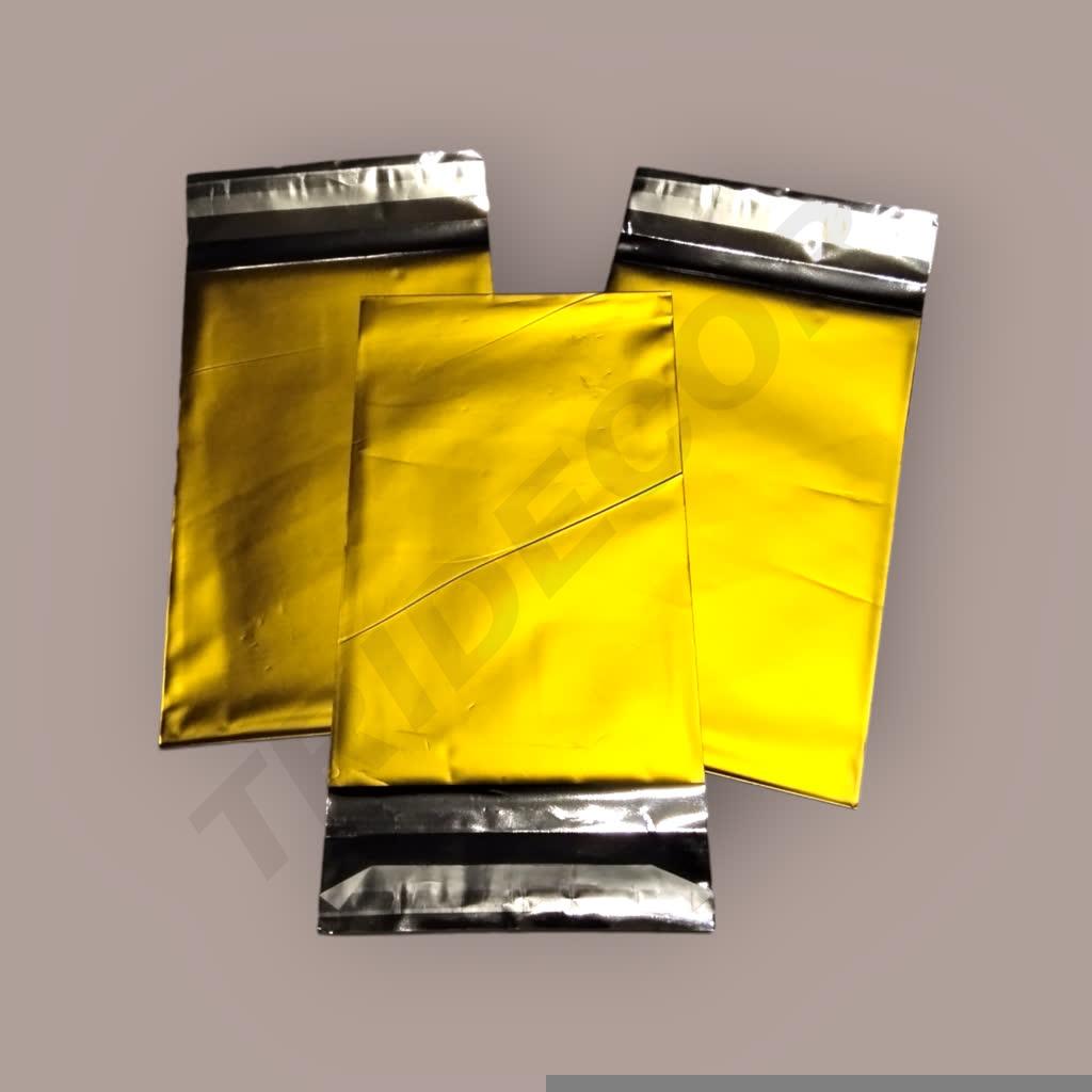 Sobres Metalizados Dorado Con Adhesivo 10X15+4 Cm
