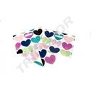 Plastic Bag with Die-Cut Handle 35X45 cm Hearts 100 Units