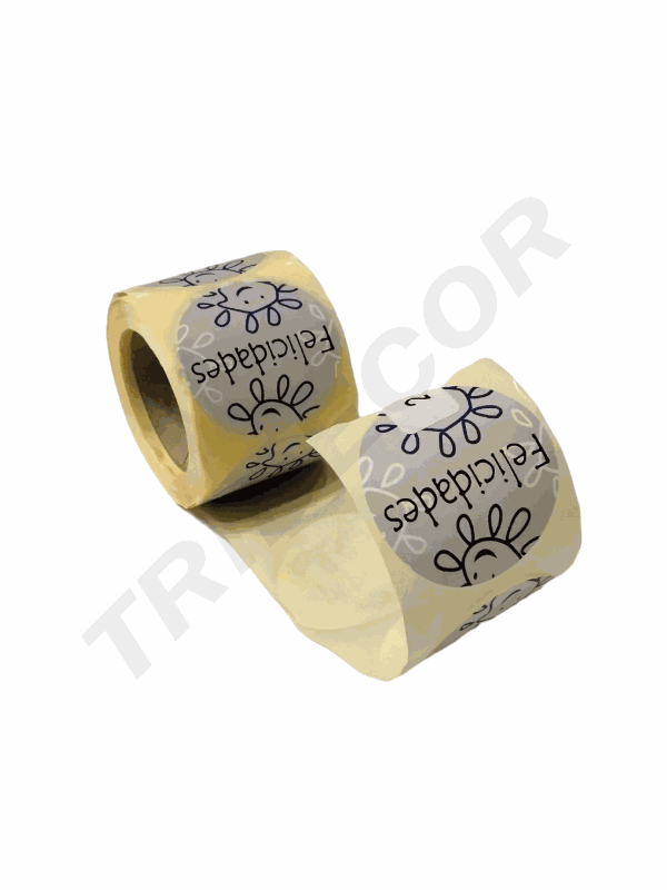 Complimenti adesivo girasole argento e blu 250 unità/rotolo