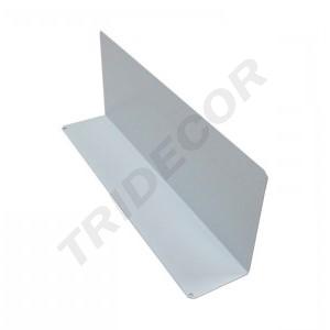 White Metallic L Separator 370x75x150mm