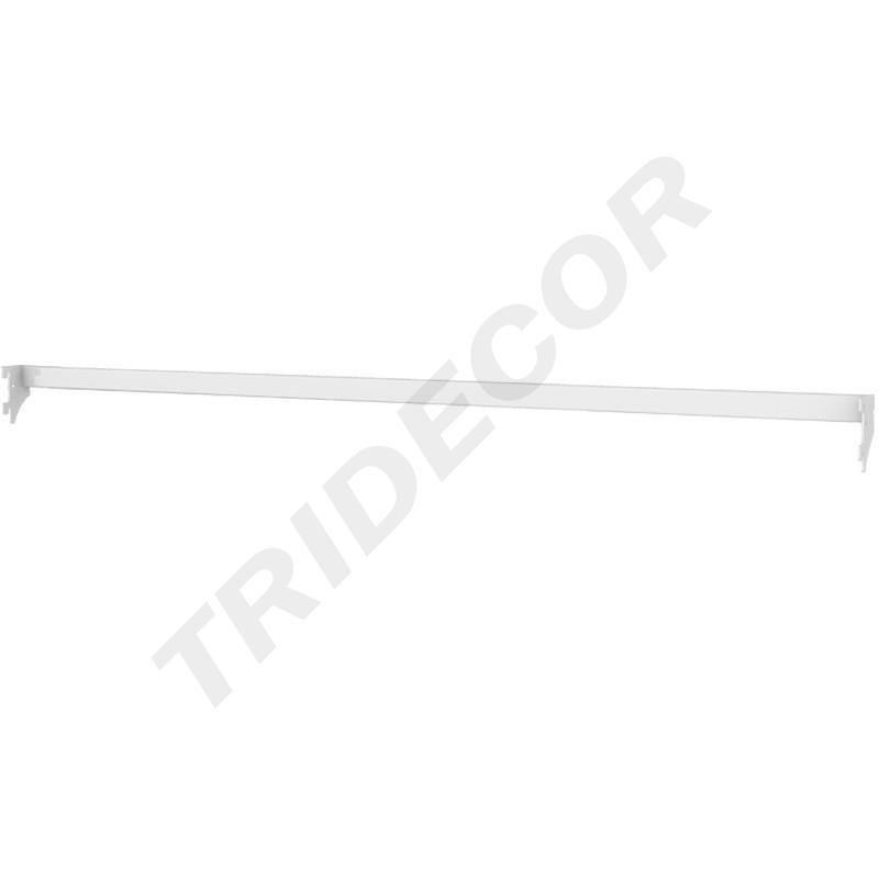 单边脚白色货架横杆Barra de Estantería de Metal Blanco 120 cm 20/caja