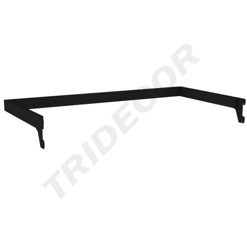 U-shaped coat rack for slatted wall, Black 59.5x30 cm