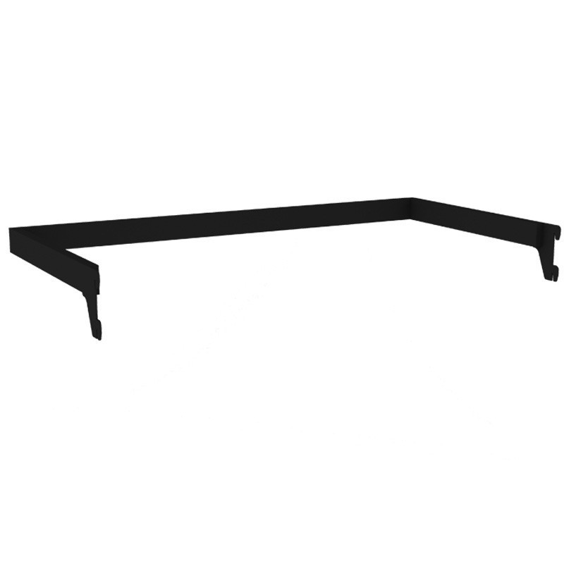 U-shaped coat rack for slatted wall, Black 59.5x30 cm