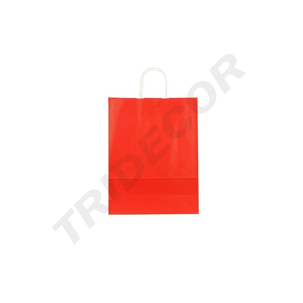 Paper bag with red twisted handle 32X13X41 cm 25 units