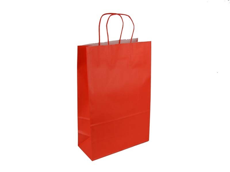 Bolsa De Papel De Celulosa Roja 25 Unidades 37X27X12 Cm