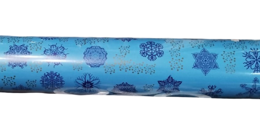 Papel de regalo con motivos navideños Azul 62 cm