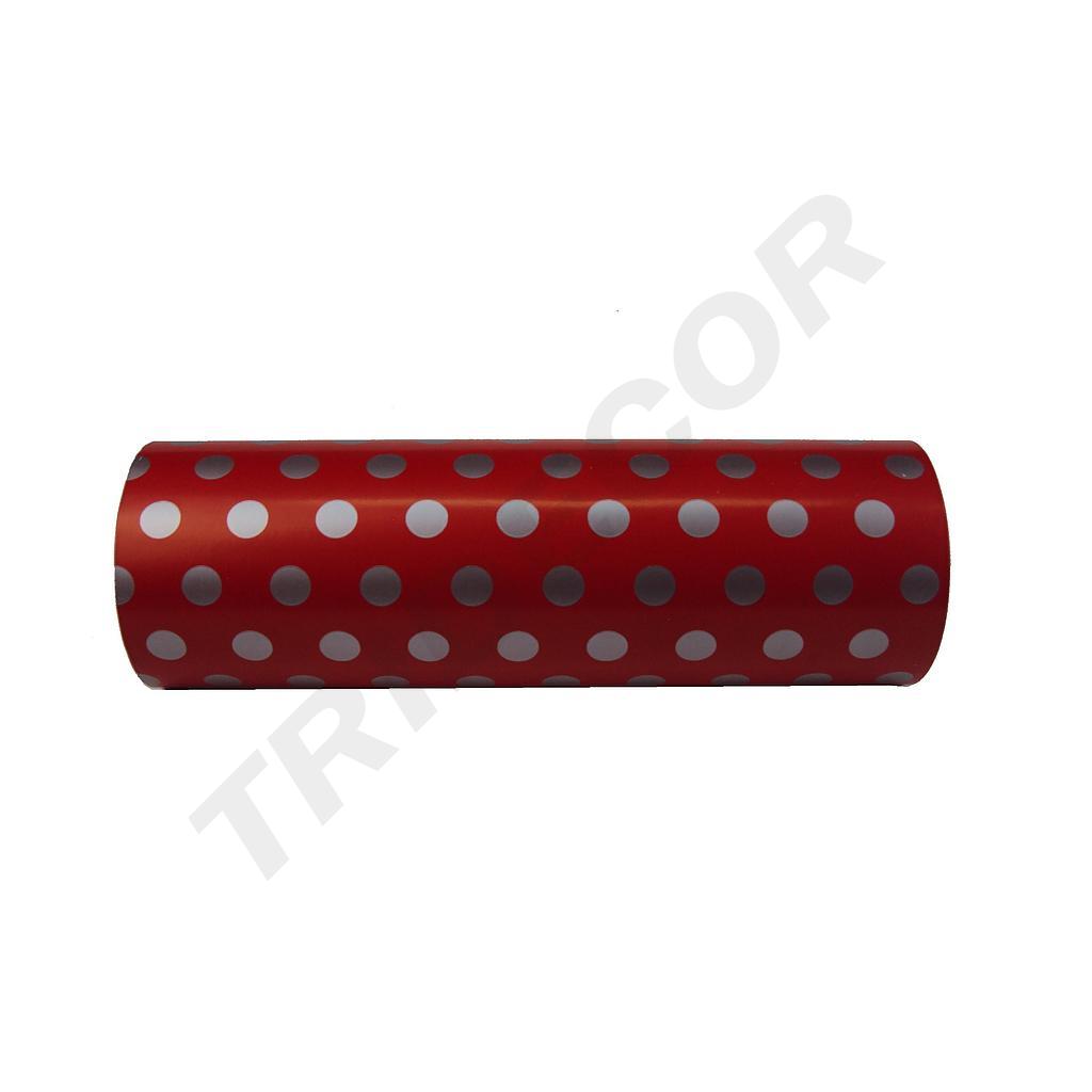 Papel de Lunares Fondo Rojo 31cm