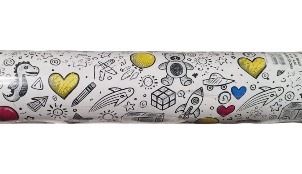 Bobina de Papel Regalo Estampado Infantil 62 cm