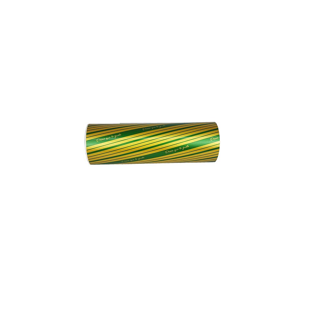 Sper că îți place hârtia de împachetat cadouri verde și aurie 31cm