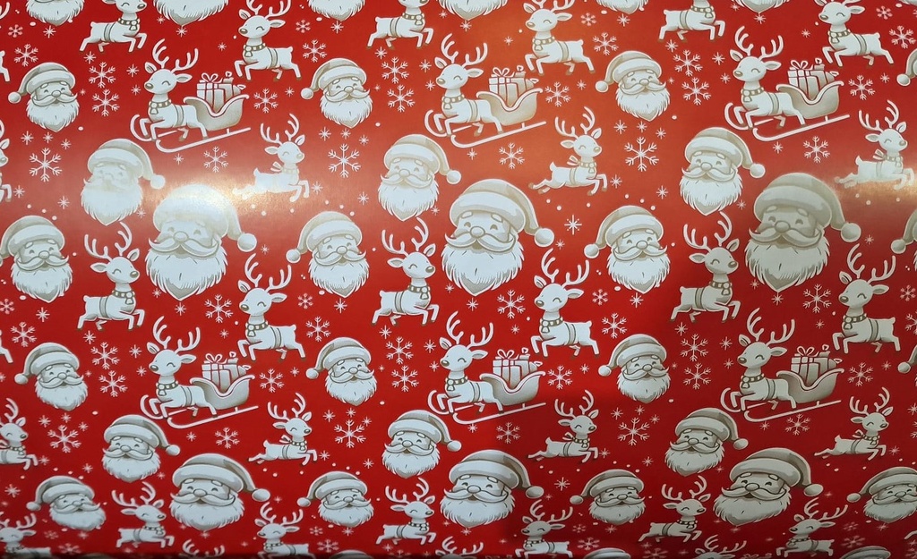 大号圣诞礼品纸Papel Regalo Motivos Navideños Morado/Plata 62cm