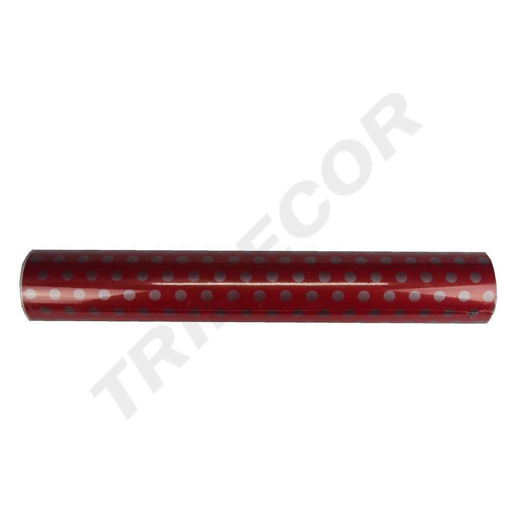 Papier à pois fond rouge 62cm