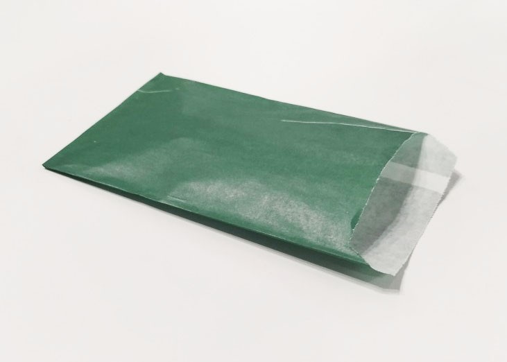 Busta di carta bianca 9+3X15 verde scuro 40Gr