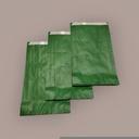 Bolsitas de Papel Color Blanco 18+4X32 Verde Oscuro 40 Gr 100Uds