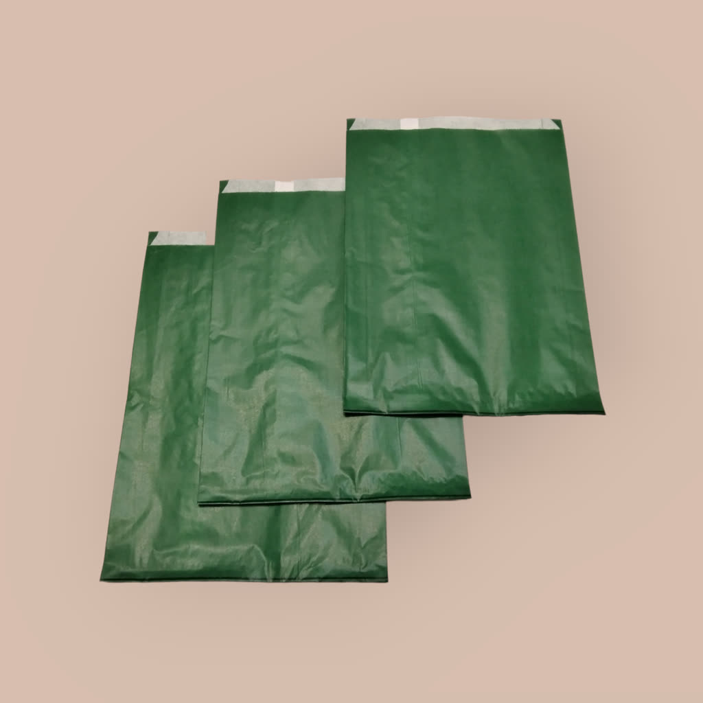 深绿色信封袋Sobre Papel verde oscuro 24+5X38  100Unid/Paq 10/caja