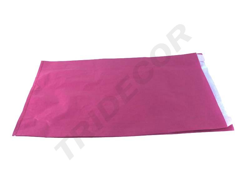 Enveloppe en papier de cellulose fuchsia 26+4.5x35cm 100 unités