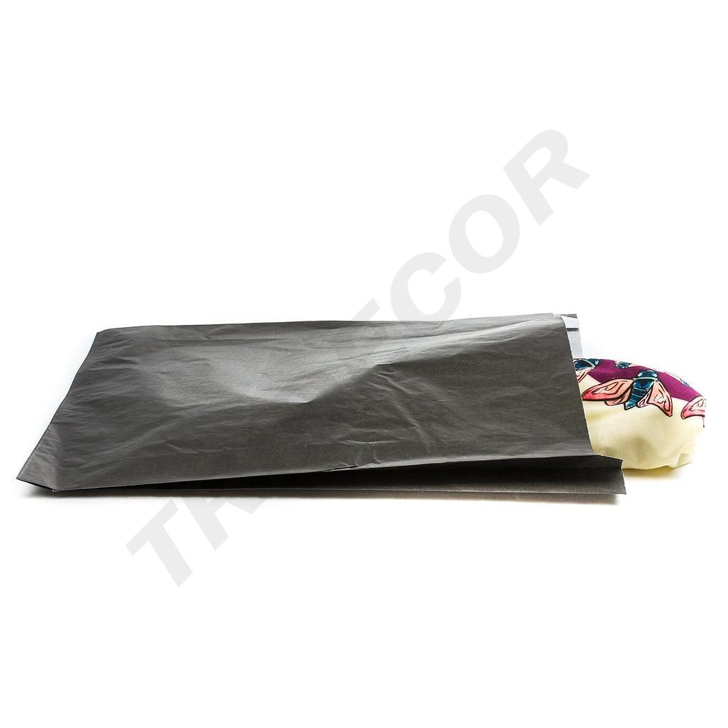 Plic din hârtie de celuloză neagră 26+4.5X35cm 100 de unități