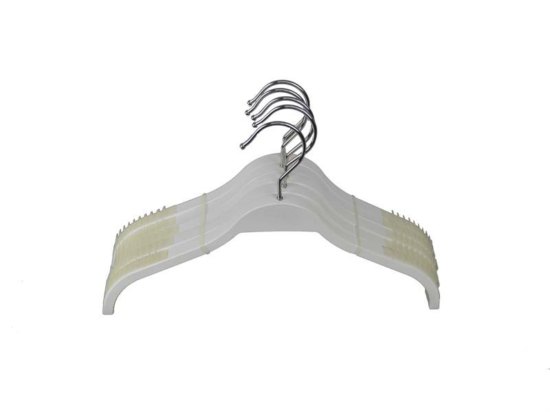 Glossy White Children's Hanger 33cm 5 units