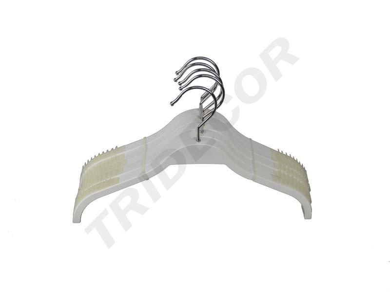 Glossy White Children's Hanger 33cm 5 units