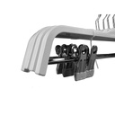 White Wooden Hanger with Clips 37.5cm 5 units