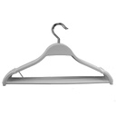 白色胶合木衣架Percha de Madera Color Blanco Con Barra 43cm 5/Paq 100/caja