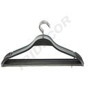 黑色塑料带横杆衣架Percha de Plástico Con Barra Color Negro 43cm 5undes