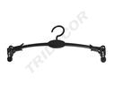 Perchas de Plástico con Pinzas, Color Negro 27 Cm 10 Unidades