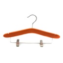 Children's Wooden Hanger with Bars and Clips Various Colors 5 Units